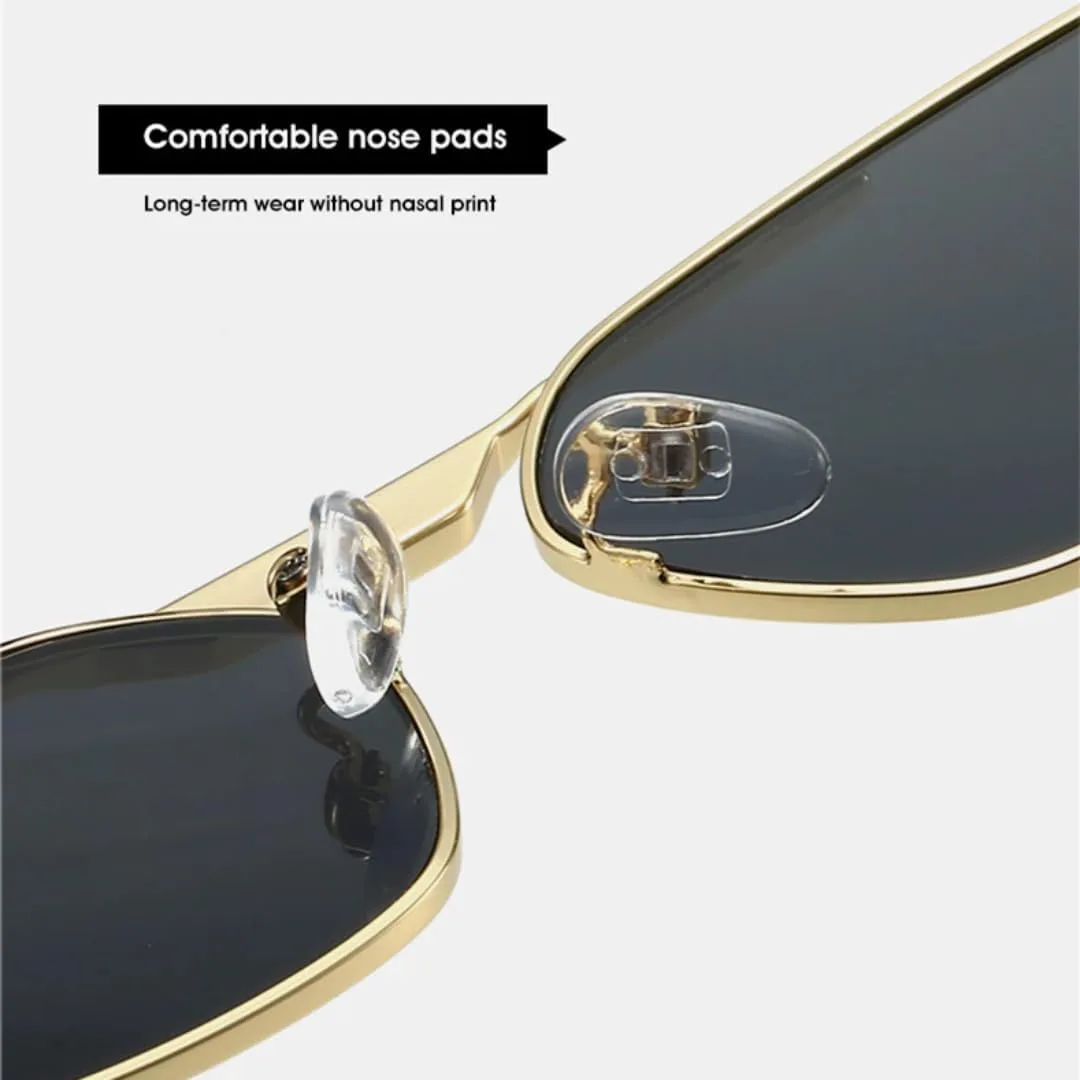 

Ретро-солнцезащитные очки в форме неправильного многоугольника из металла для женщин, модные мужские солнцезащитные очки UV400 в стиле панк VFDHN, Golden Tea