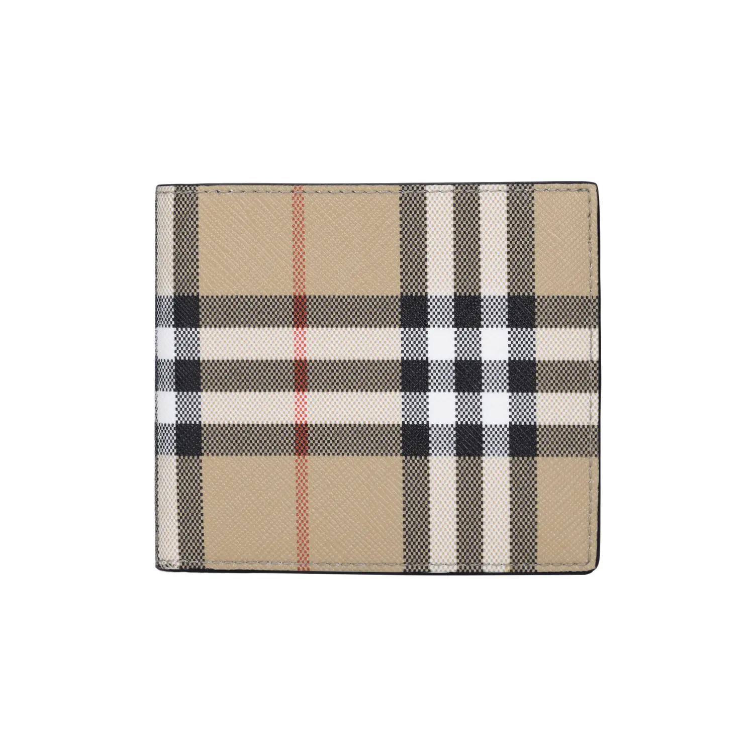 

Burberry Винтажный клетчатый двусторонний бумажник бежево-черный
