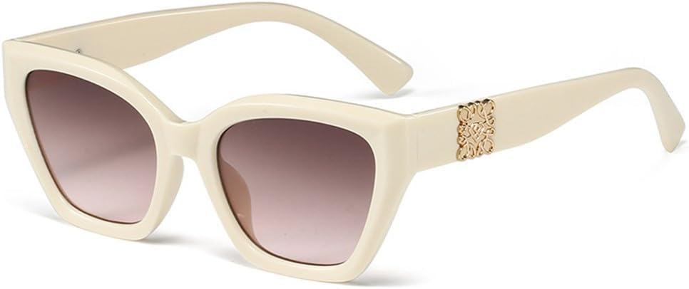 

Солнцезащитные очки для женщин 2025 года, ретро-«кошачий глаз», защита от солнца, модные солнцезащитные очки для уличной фотографии, трендовые солнцезащитные очки KTUCN, Beige