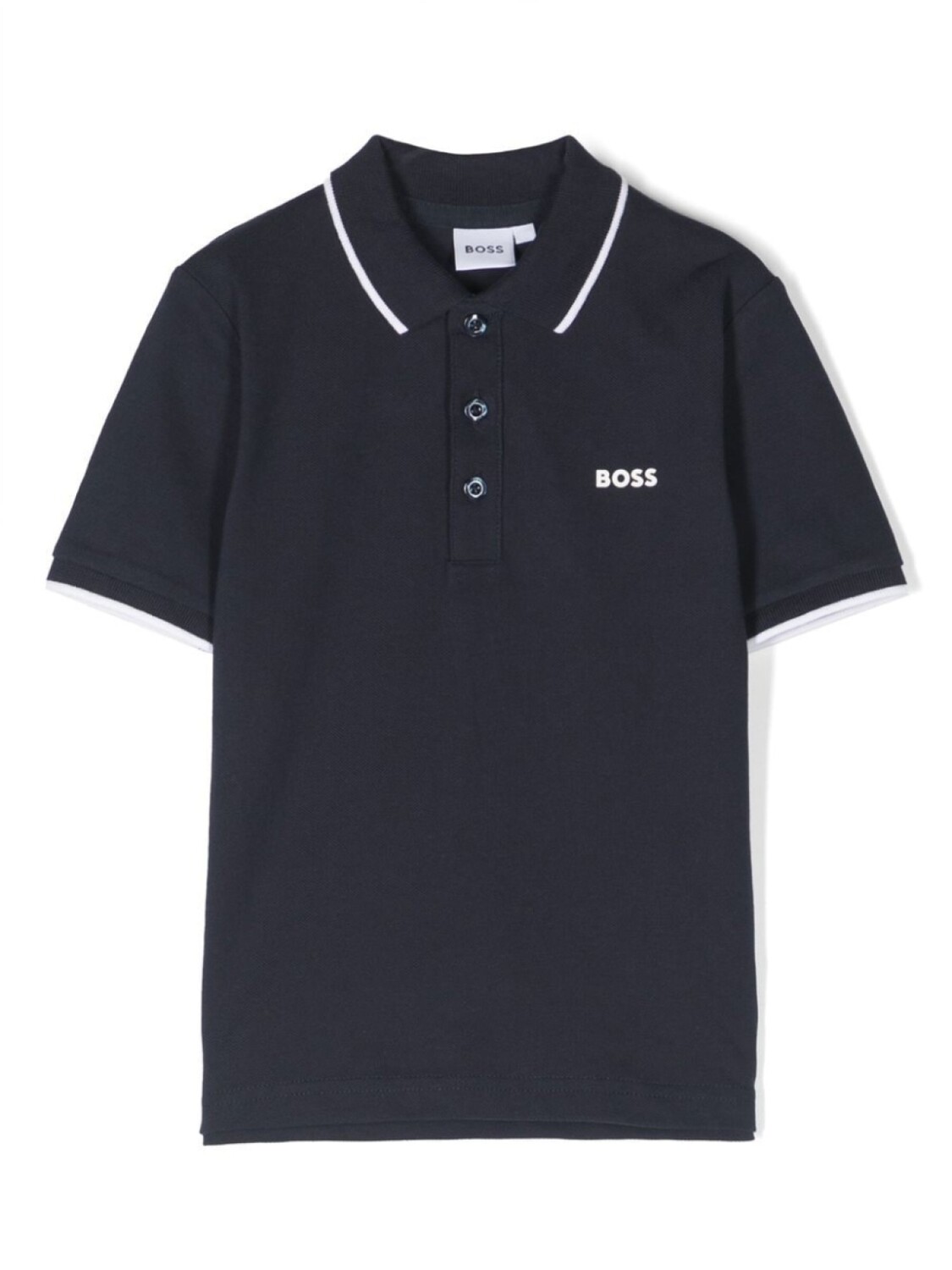 

BOSS Kidswear рубашка поло с логотипом, синий