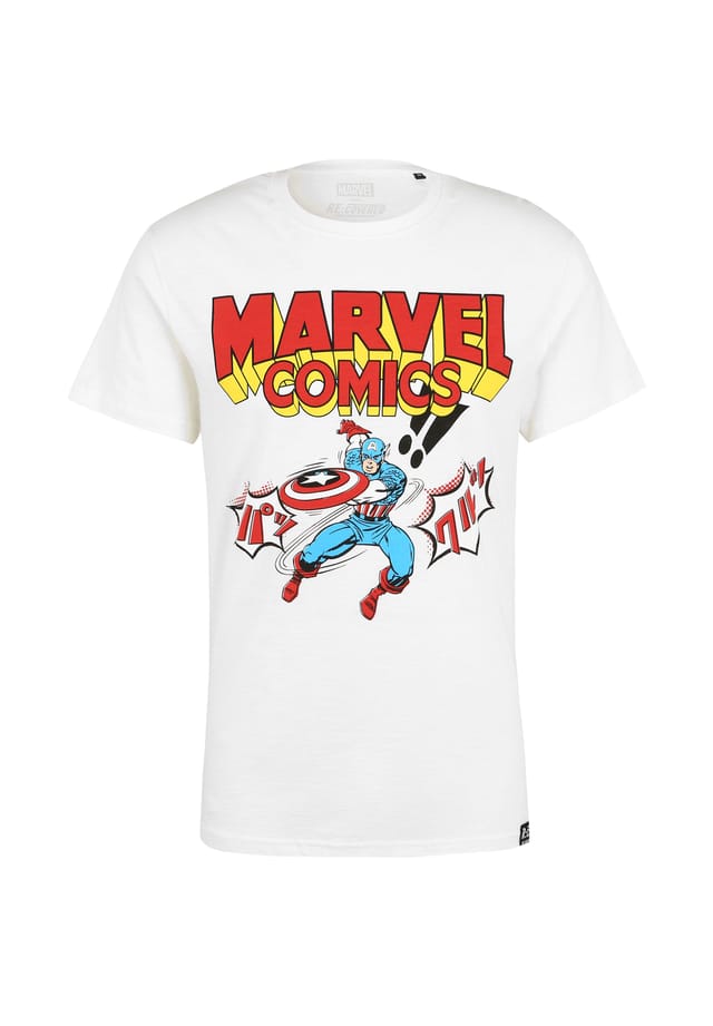 

Футболка Marvel Comics Капитан Америка Япония с крутым принтом Капитана Америки Re:Covered, белый