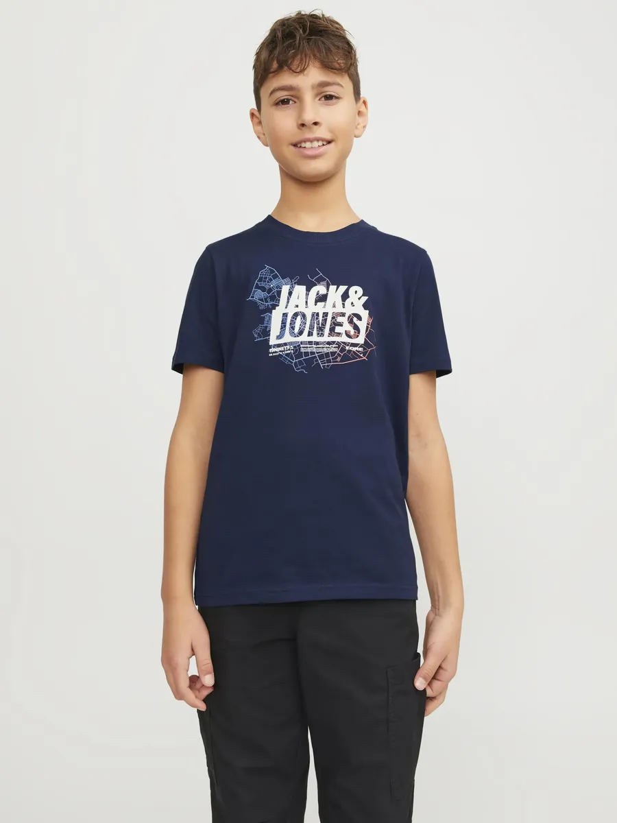

Рубашка с короткими рукавами для подростков Jack & Jones "JCOMAP LOGO TEE SS CREW NECK JNR" Jack & Jones Junior, синий