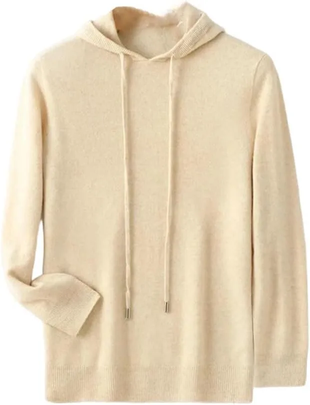 

Мужской свитер из мериносовой шерсти с капюшоном