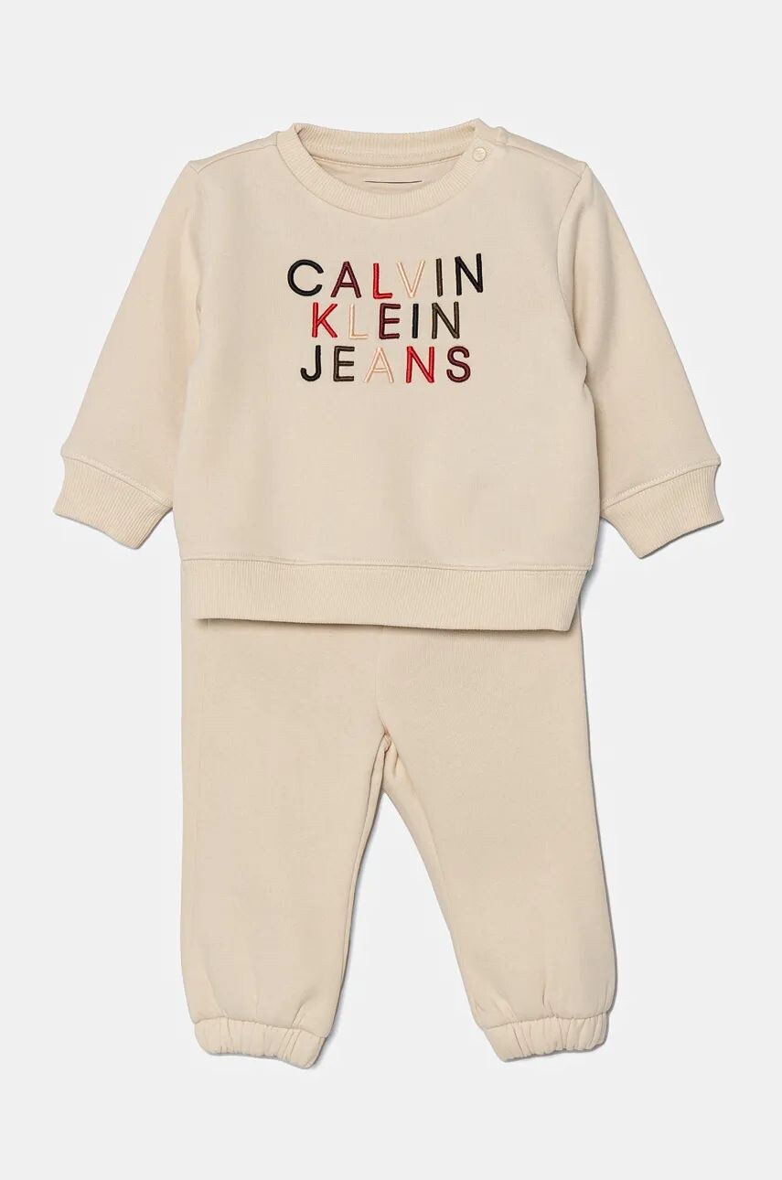 

Детский спортивный костюм Calvin Klein Jeans, бежевый