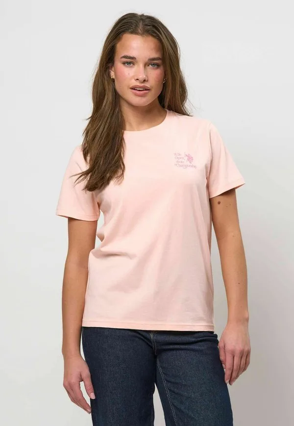 Футболка с принтом uwmisty U.S. Polo Assn., Impatiens Pink — фото 3