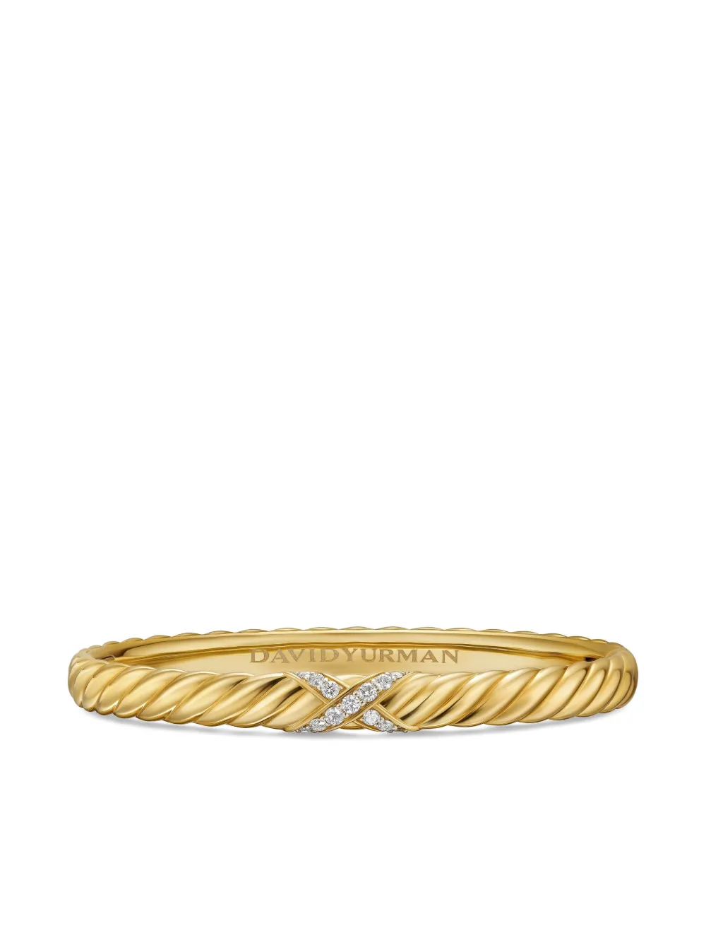 

Браслет Sculpted Cable X Center Station из желтого золота с бриллиантами David Yurman, золотой