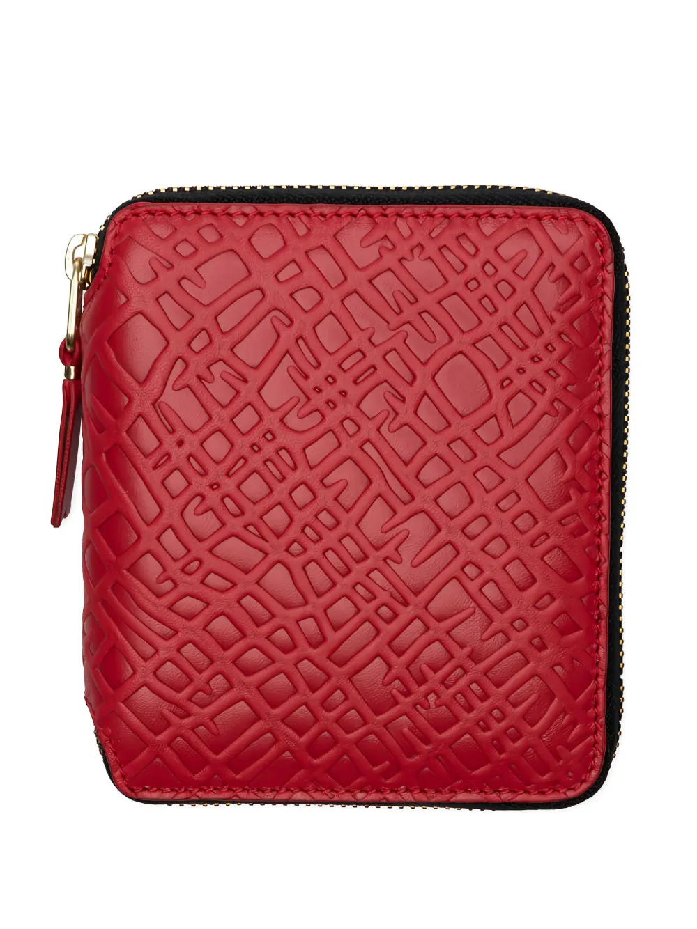 

Тисненый кошелек на молнии Comme Des Garçons Wallet, красный