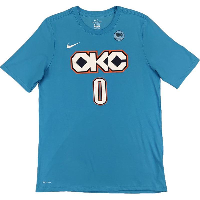 Nike Футболка NBA Dri Fit Oklahoma City Thunder Team синий для подростков — фото 2