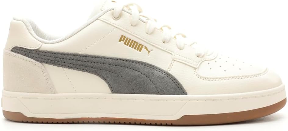 Мужские кроссовки PUMA Caven 2.0 из замши с шнуровкой, повседневные - белые