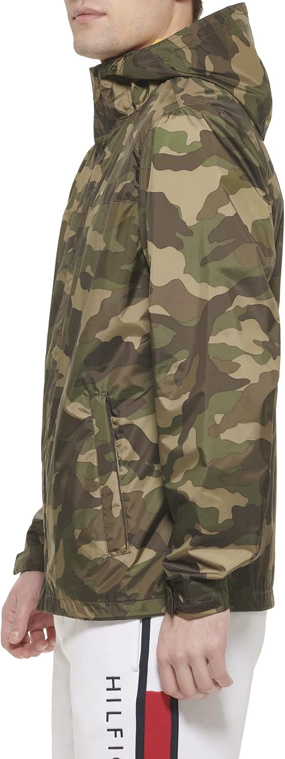 Мужская легкая дышащая водонепроницаемая куртка с капюшоном Tommy Hilfiger, Camouflage — фото 3