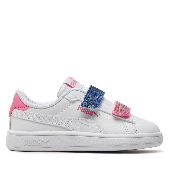 

Кроссовки Puma Smash 3.0 L Glitter Velcro V Inf 395610-01 Puma White/Fast Pink/Blue Skies, белый