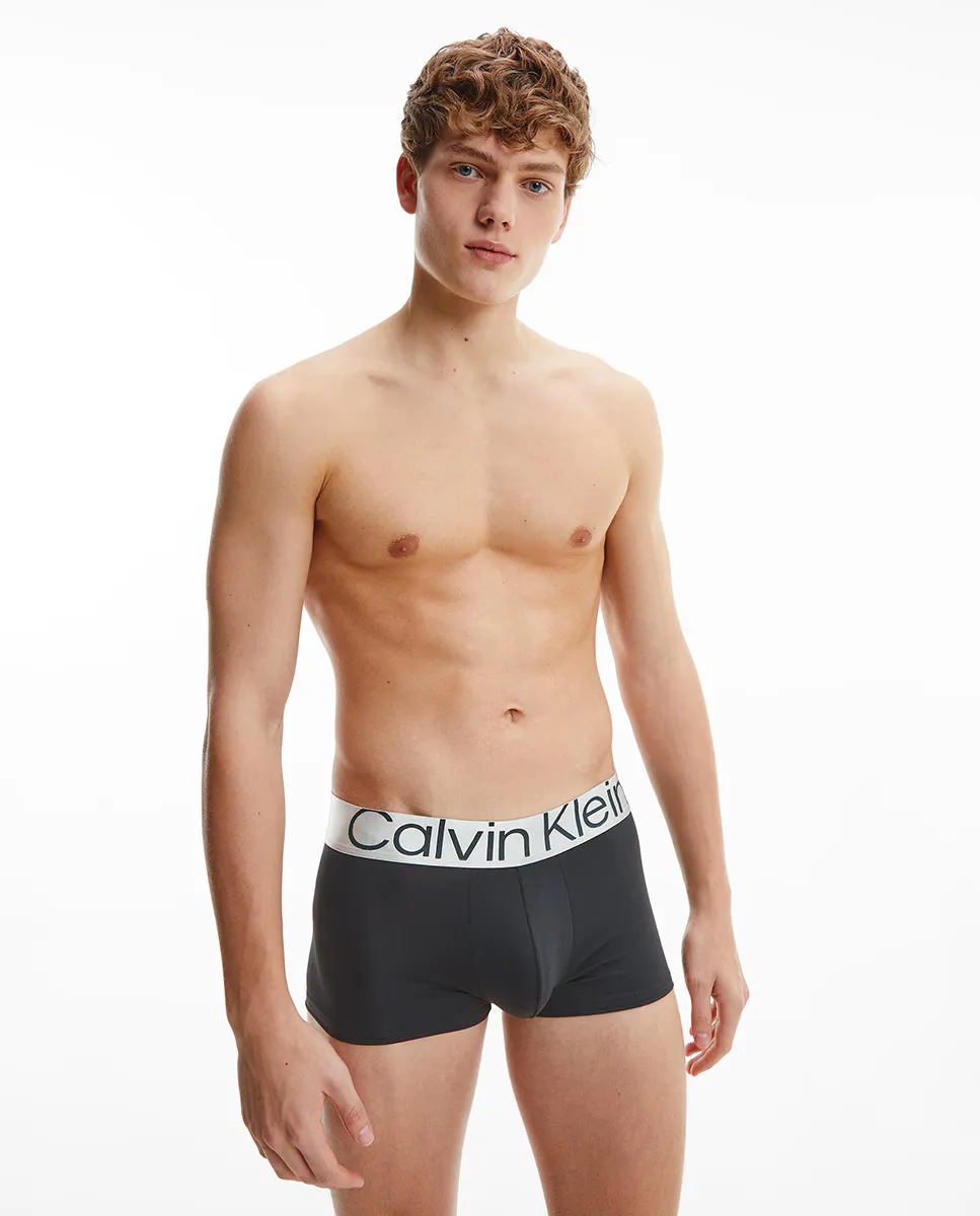 

Набор из 3 приталенных боксеров с низкой посадкой - Steel Micro Calvin Klein, чёрный