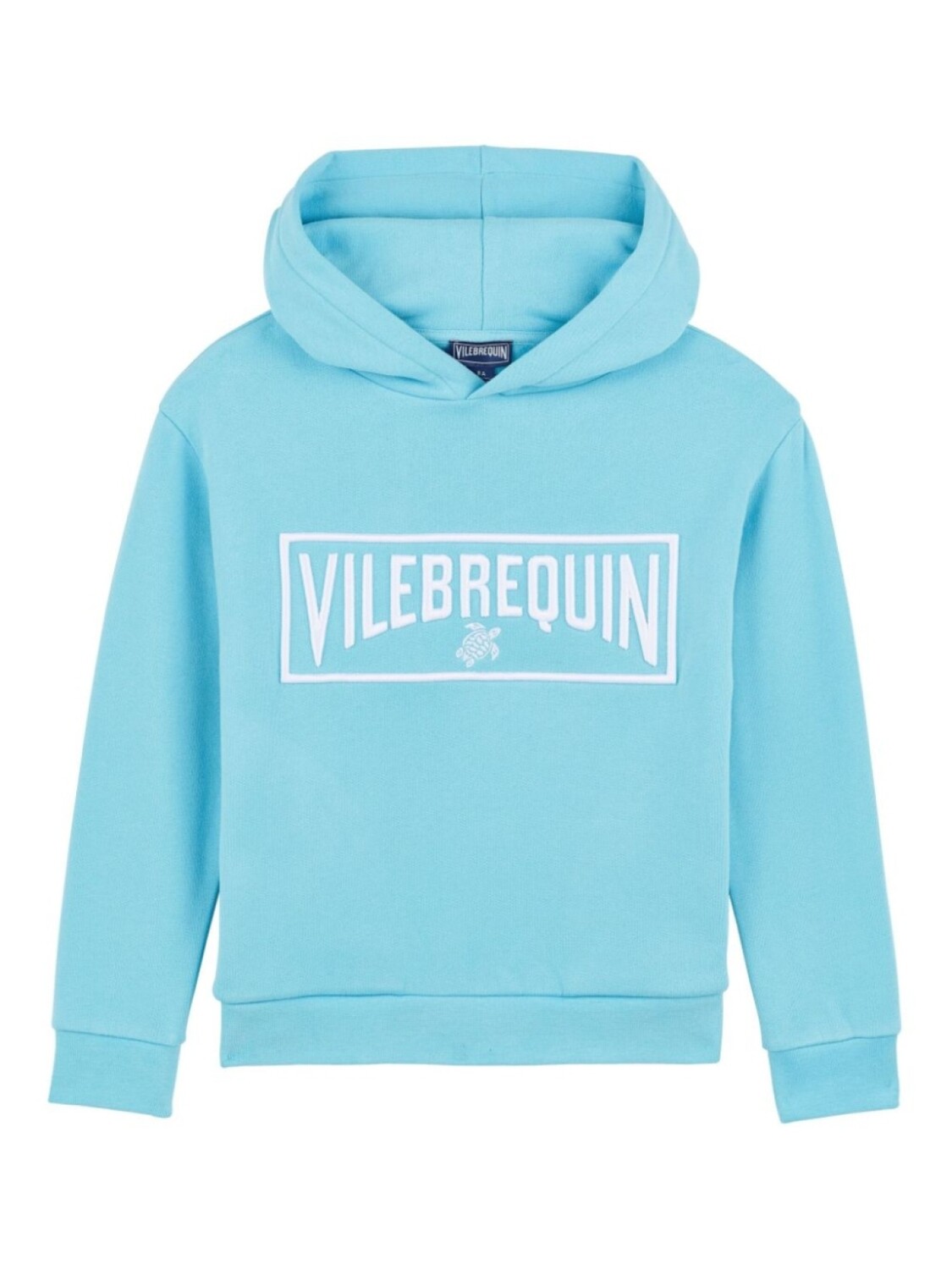 

Толстовка с капюшоном Vilebrequin Kids с вышитым 3D-логотипом, синий