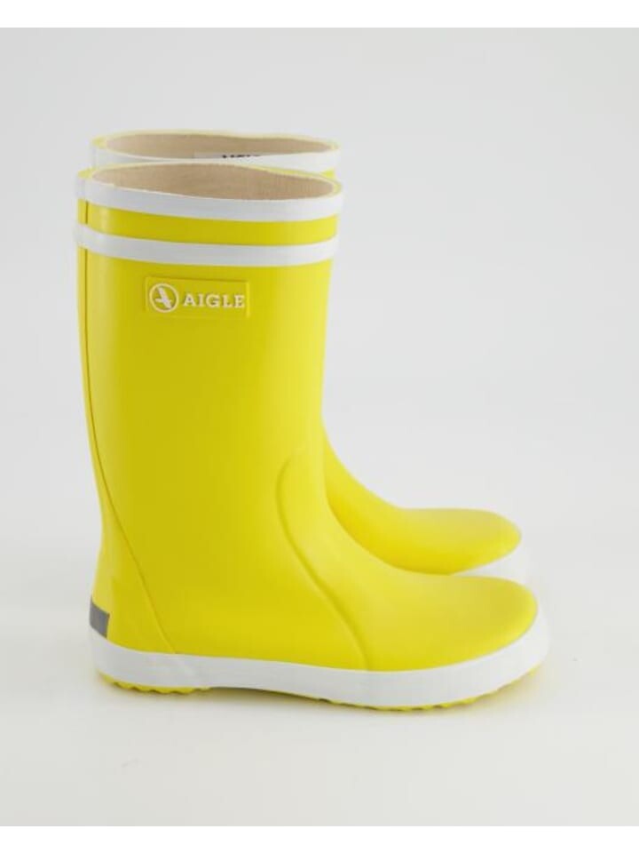 Женские резиновые сапоги Aigle Gummistiefel с логотипом, желтый — фото 2