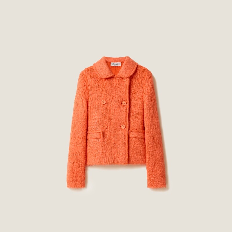 

Мохеровая куртка Miu Miu, оранжевый