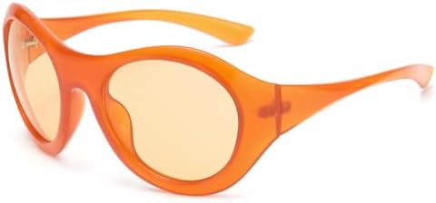 

Женские солнцезащитные очки в стиле панк большого размера 2027 года, овальные солнцезащитные очки для мужчин, солнцезащитные очки с защитой от УФ-излучения UV400 MTZJH, Orange