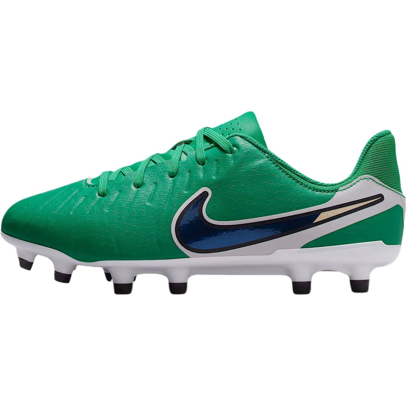 

Nike Jr Tiempo Legend 10 Academy Abrasion Resistant Low top детские футбольные бутсы Green Kids'