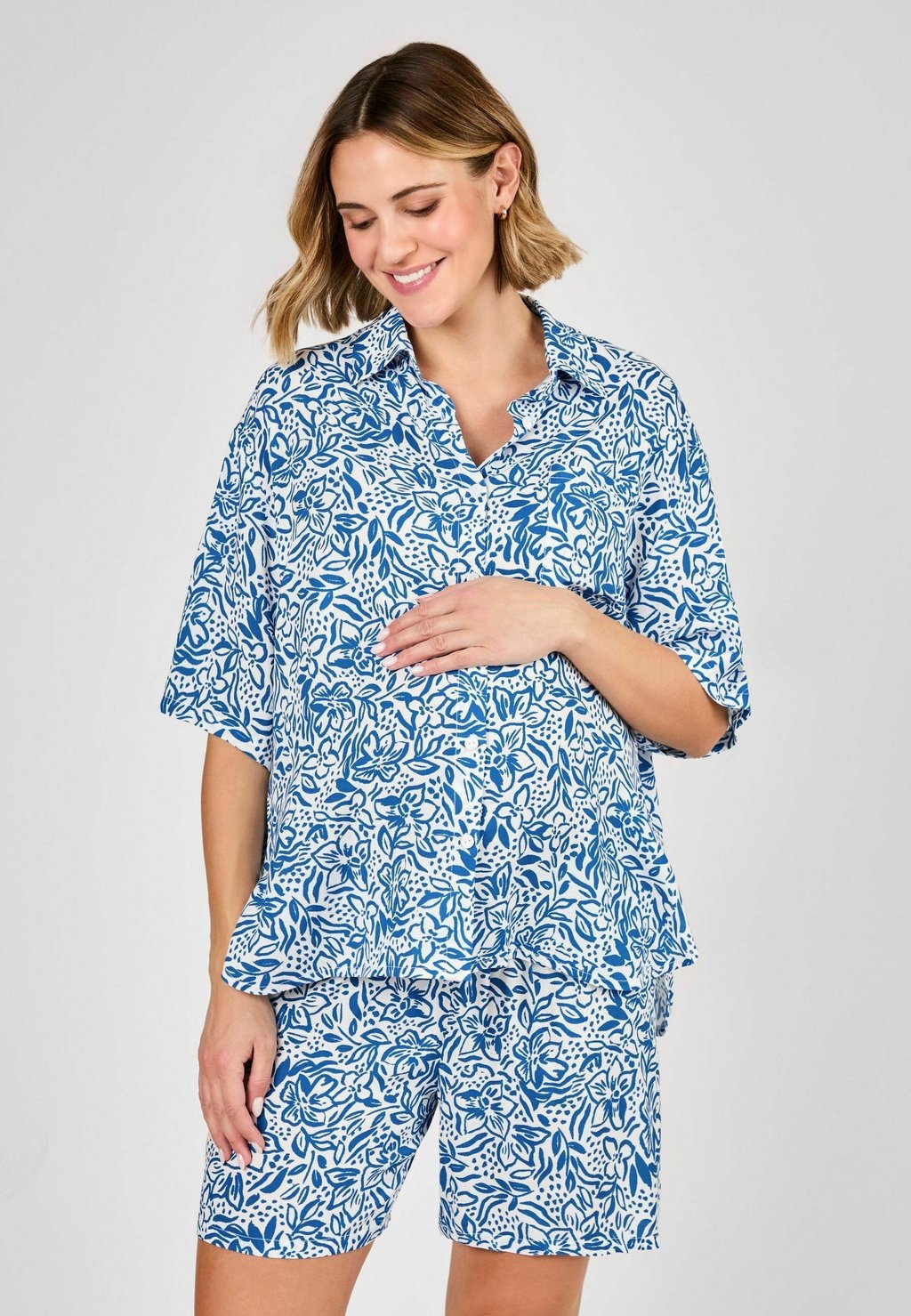 

Блуза MATERNITY FIT FLORAL PATTERNED JoJo Maman Bébé, кремовый
