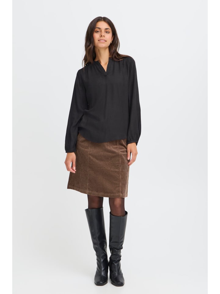 

Fransa Блузка с длинными рукавами FRMOSANA, стандартный крой, черная