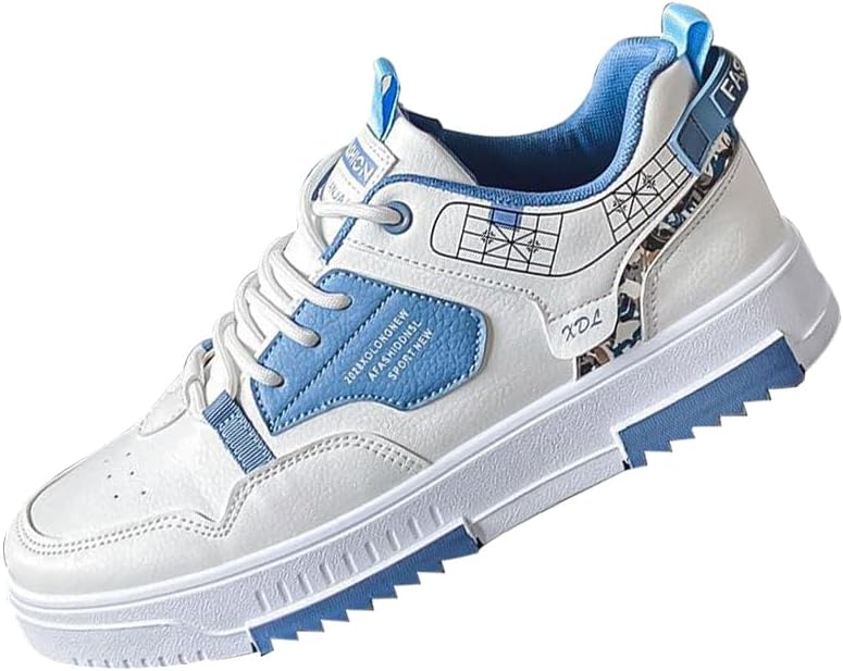 

Мужские кеды для скейтборда - дышащие, противоскользящие, легко очищаемые кроссовки на шнуровке с хорошим сцеплением, идеально подходят для повседневной носки и активного образа жизни Clolinde, белый