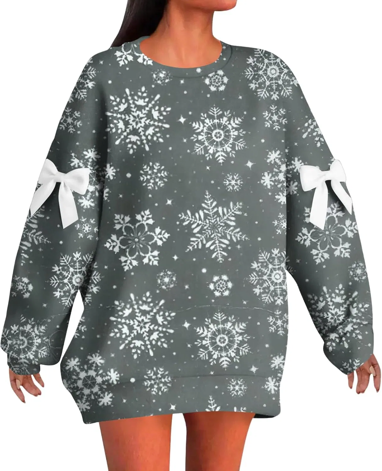 Свитшот женский с принтом Санта, Generic, 4-dark Gray