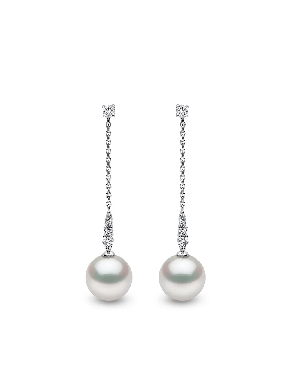 

Серьги Trend из белого золота с жемчугом и бриллиантами Yoko London, серебяный