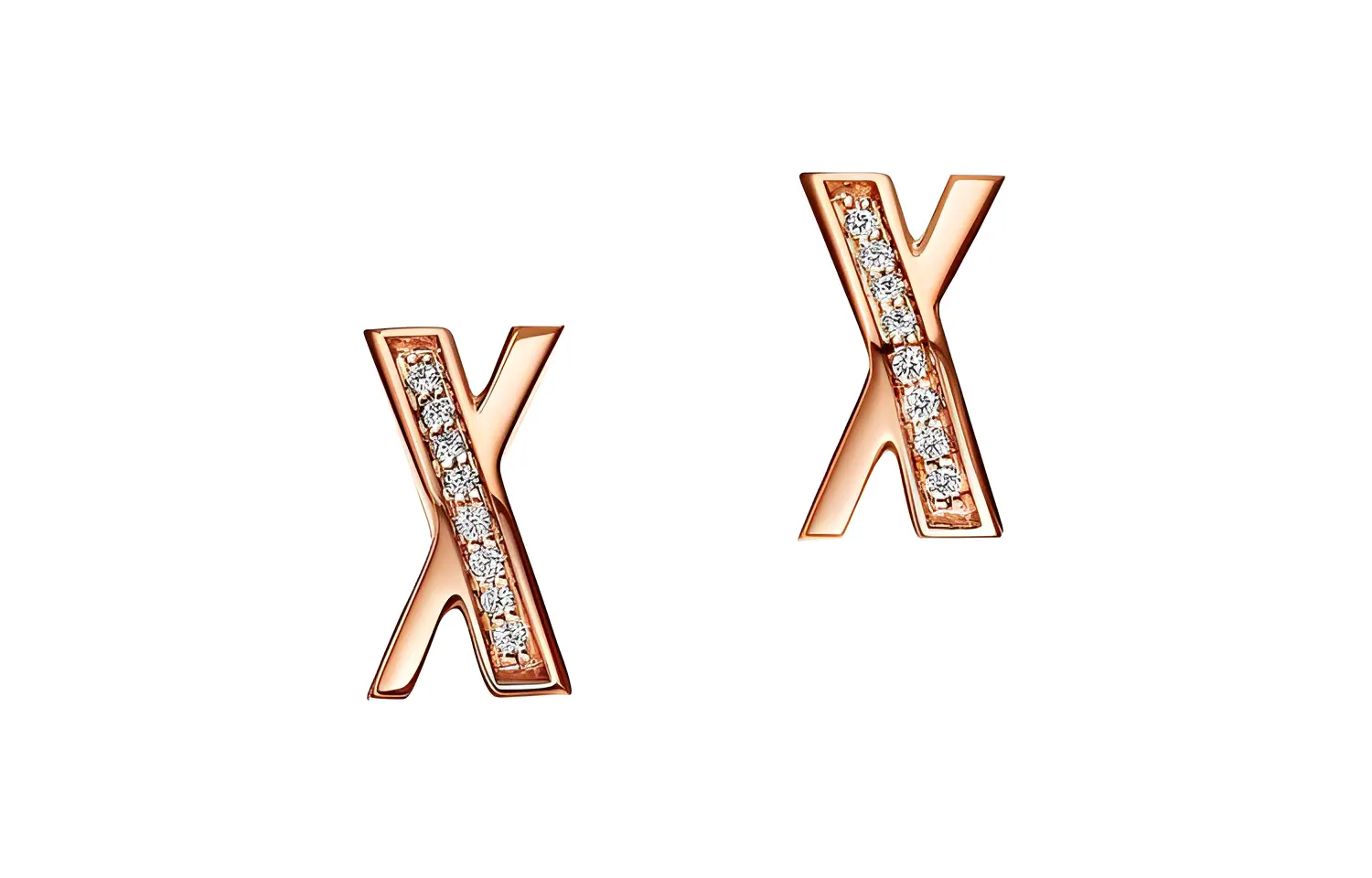 

TIFFANY & CO. Серьги-гвоздики из розового золота 585 пробы с бриллиантами для женщин