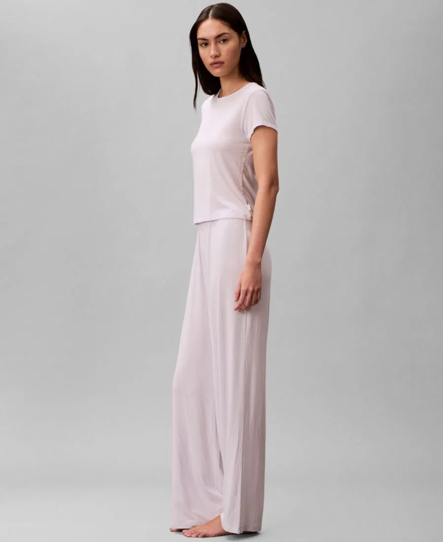Женская детская футболка с круглым вырезом QS7618 Calvin Klein, Frosty Lilac — фото 2