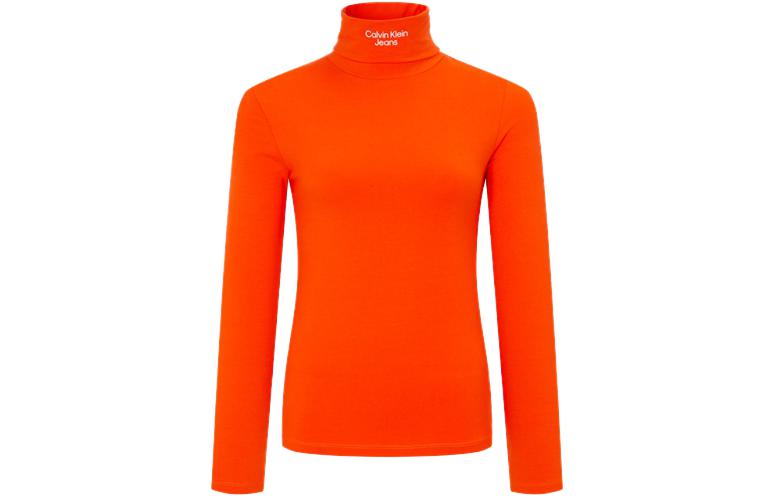 

Футболка женская оранжево-красная Calvin Klein