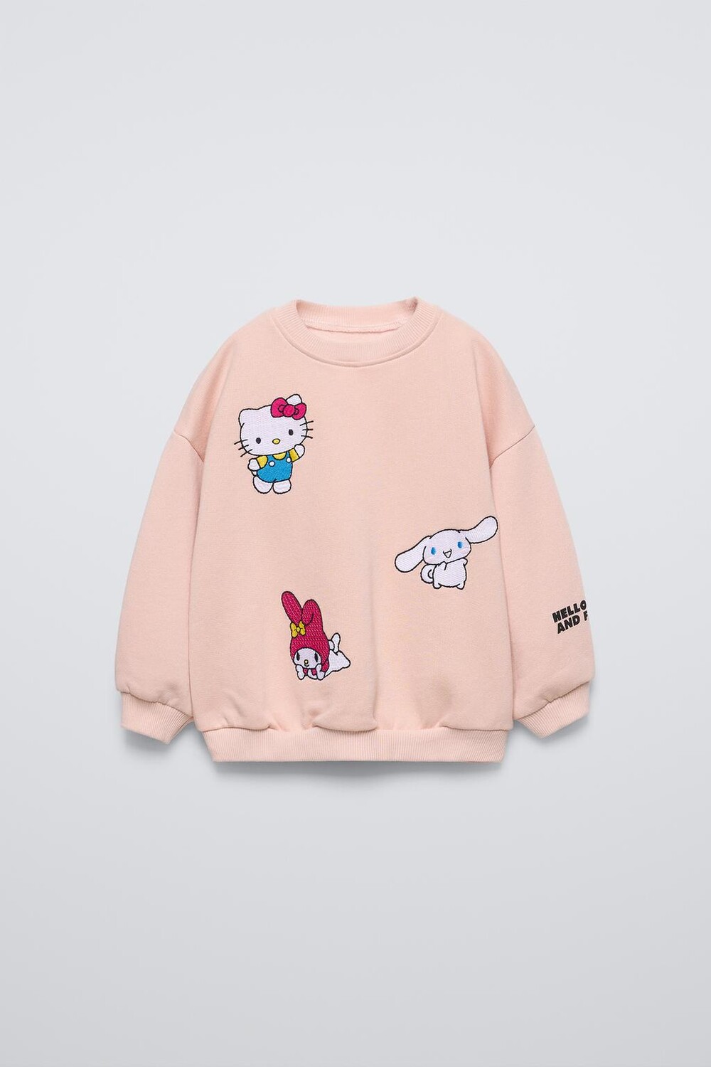 

Толстовка hello kitty и друзья ZARA, бежево-розовый