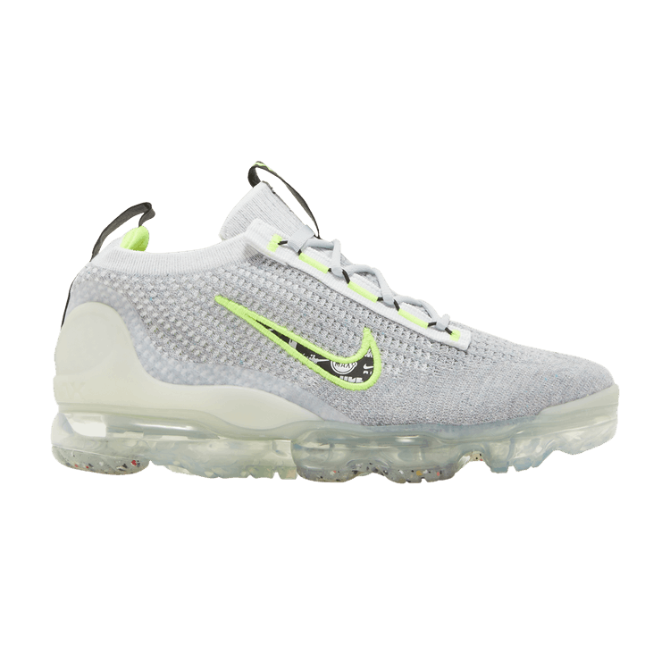 

Кроссовки Nike Air VaporMax 2021 Flyknit GS 'Wolf Grey Volt', серый