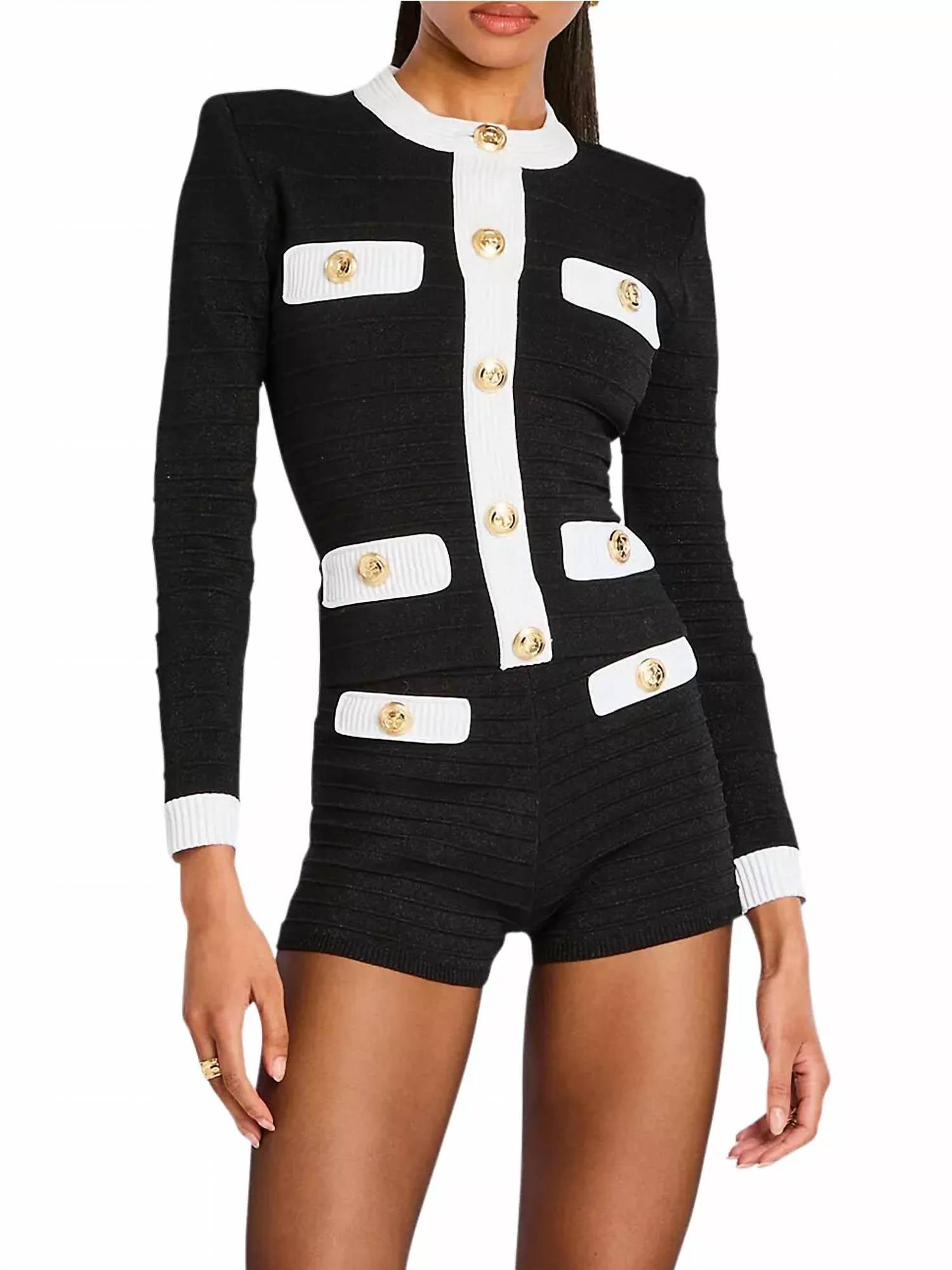 

Шорты-бинты Ashton Bandage Knit черного цвета Retrofete