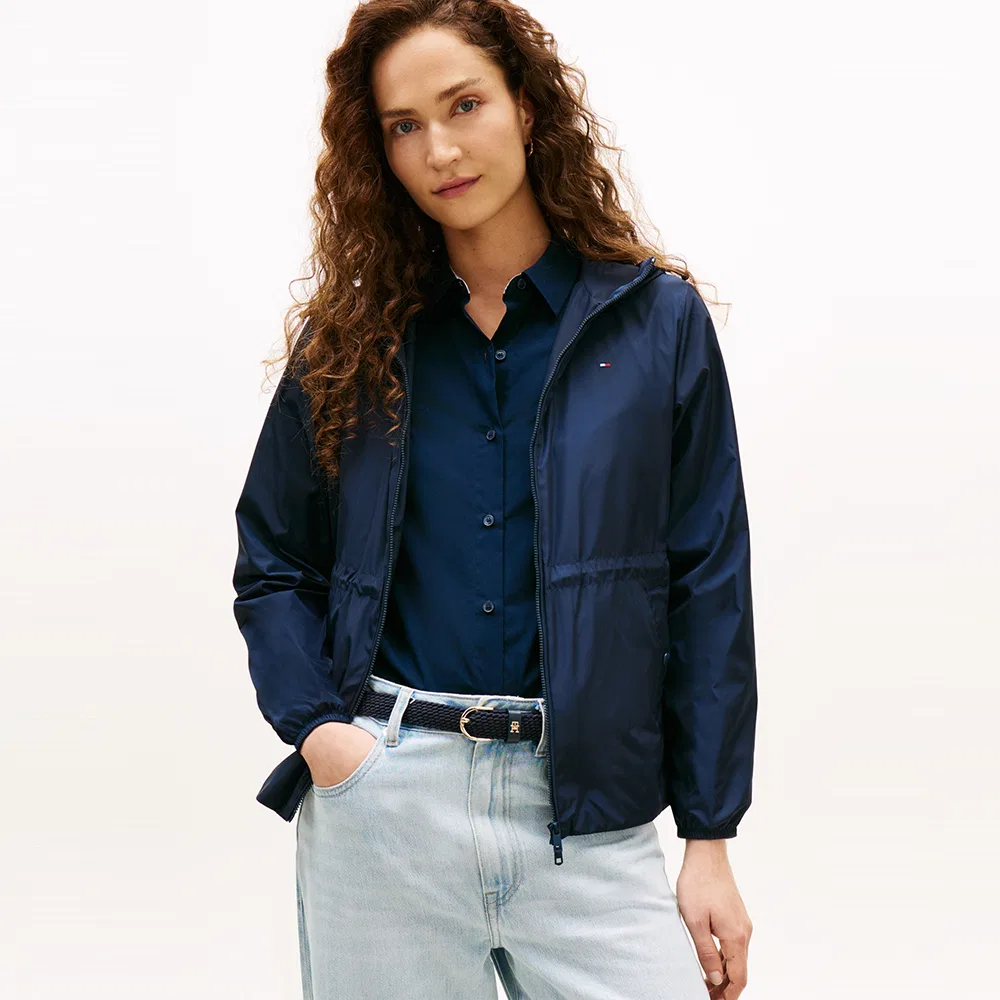 Женская ветровка с кулиской тёмно-синяя от Tommy Hilfiger Women