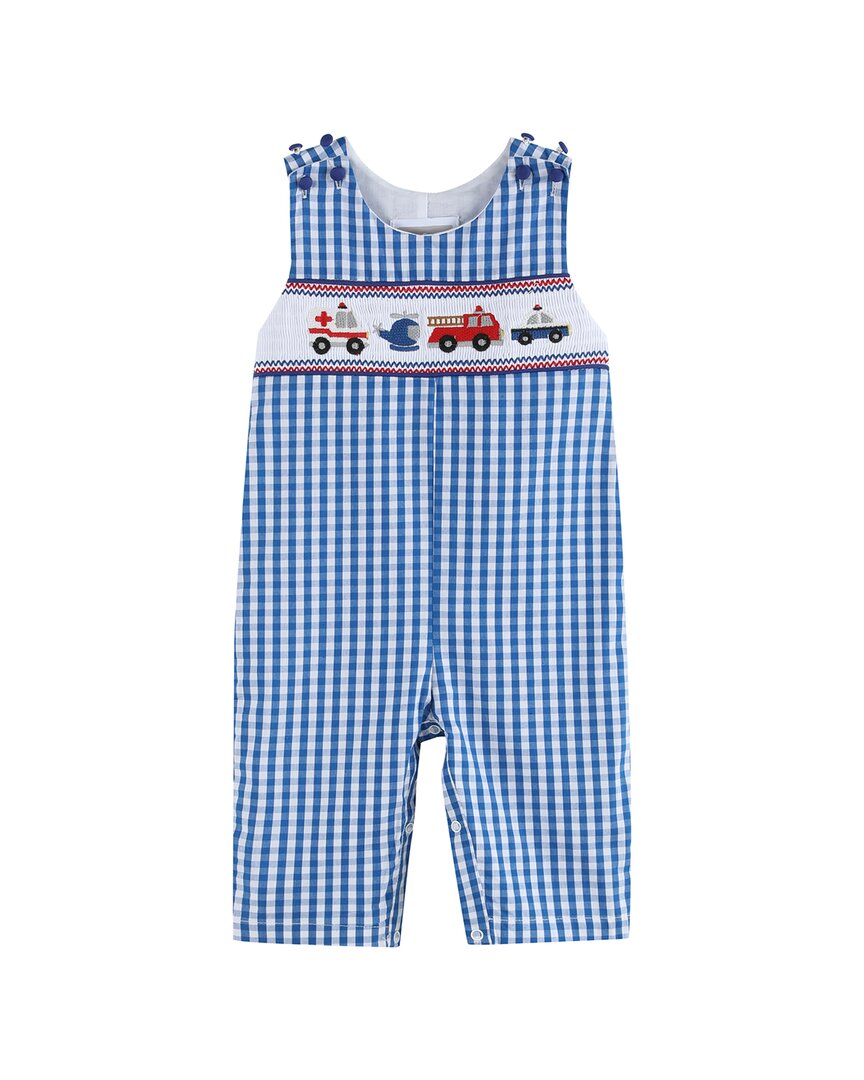 

Комбинезон в клетку для аварийно-спасательной машины Lil Cactus Gingham, синий