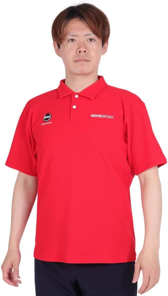 

Футболка-поло Move Sports Descente с солнцезащитным эффектом, логотип на спине, POLO Sunscreen, эластичная, влагоотводящая, быстросохнущая, защита от УФ-излучения (UPF 30), мужская, красный