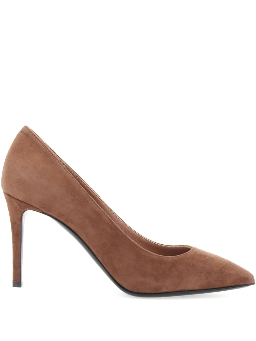 Туфли Essential из замши 85 мм Pollini, коричневый