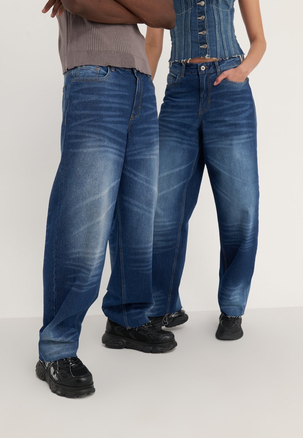 

Джинсы свободного кроя UNISEX YOURTURN, цвет dark blue denim