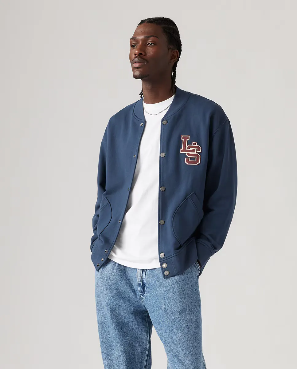

Мужской синий бомбер с логотипом классического кроя Levi's, темно-синий