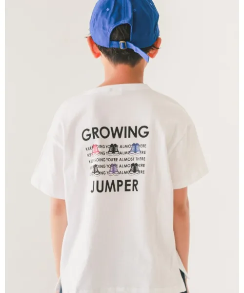 Детская футболка KEEP GOING с принтом JEANS-b белая — фото 3