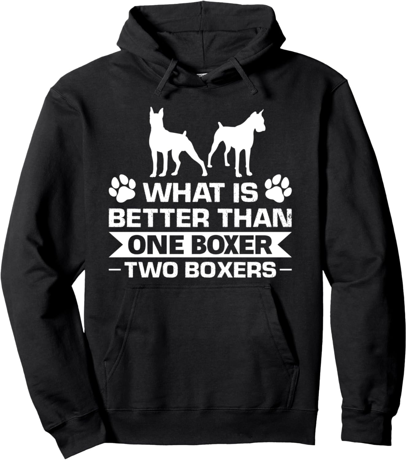 

Два боксера Два боксера Толстовка с капюшоном Два боксера Humorous Gifts For Boxer Owners, черный