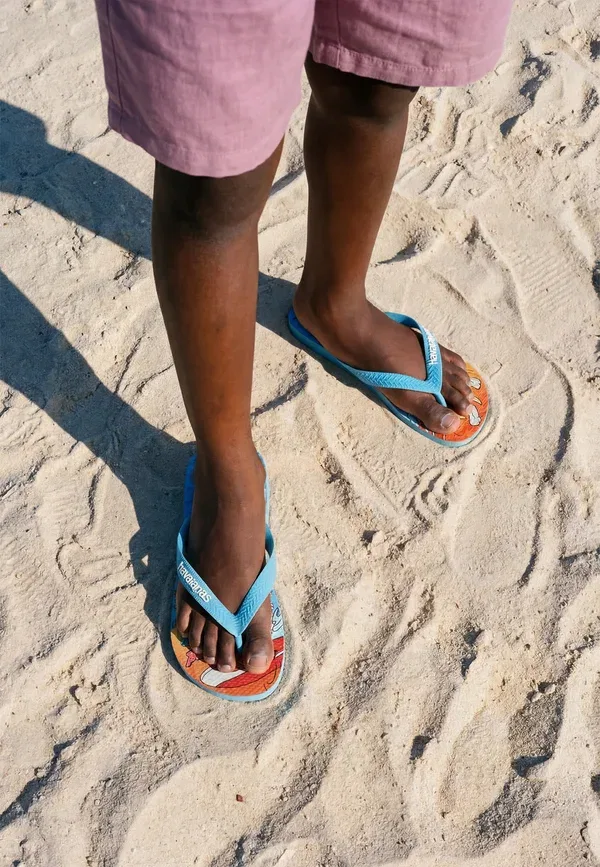 Детские топ-шлепанцы для бассейна Havaianas, синий — фото 2