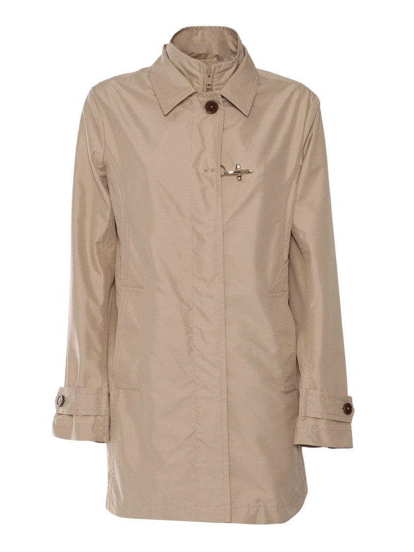 

Приталенное пальто с застежкой спереди Fay, Neutrals