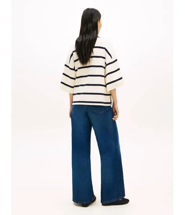 Полюс loose fit Tommy Hilfiger, экрю — фото 3