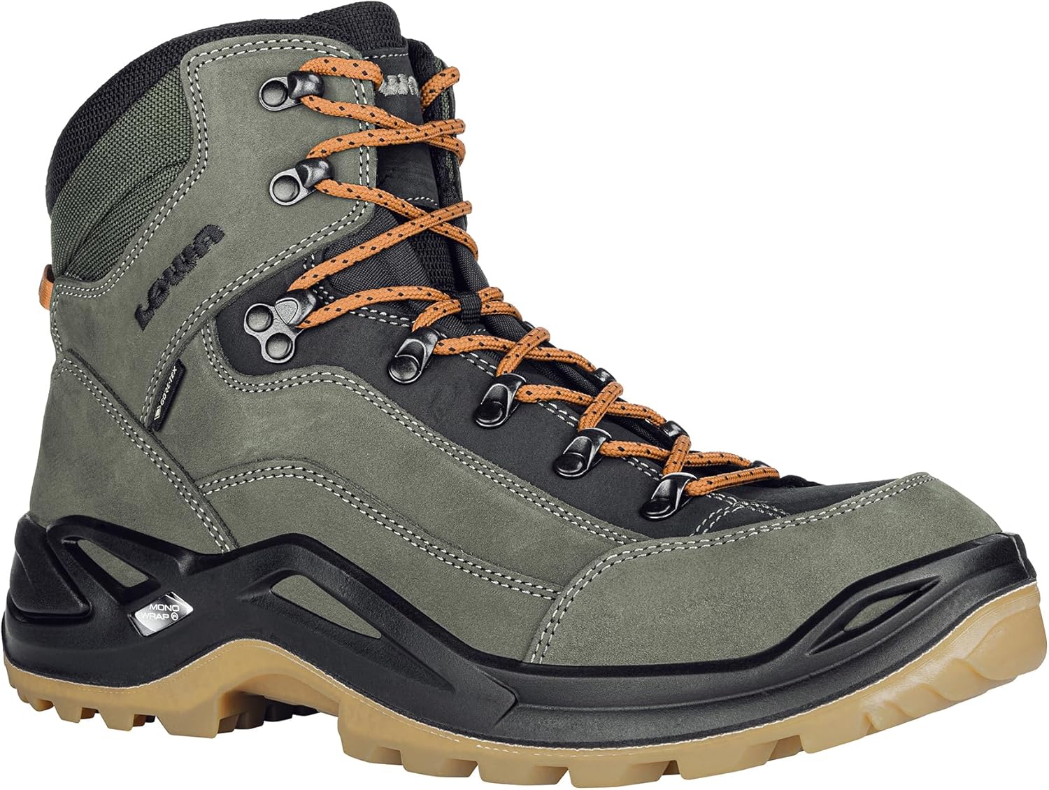Мужские походные ботинки Lowa Renegade GTX Mid, зеленый — фото 4