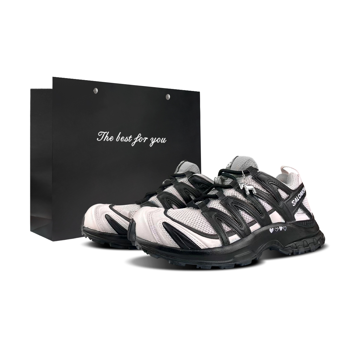 

Кроссовки XA PRO 3D LA YAUTE для трейлраннинга и тренировок унисекс с амортизацией и поддержкой, низкие, с розовым SALOMON, черный