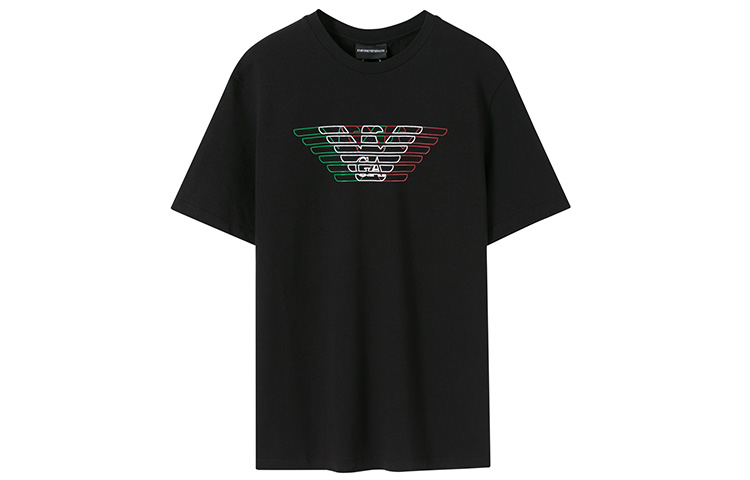 

Подлинная футболка EMPORIO ARMANI с принтом логотипа, черная