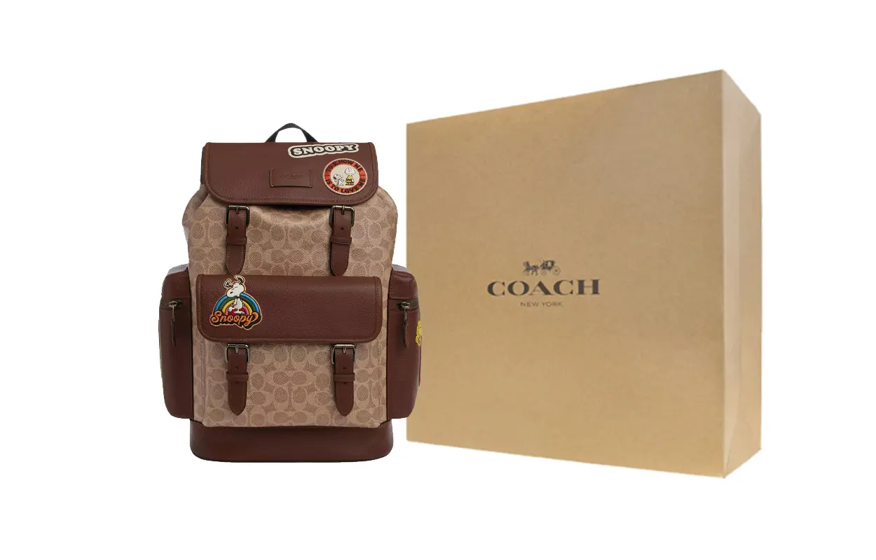 

COACH Рюкзак из спилка в коллаборации с PEANUTS для мужчин Охра