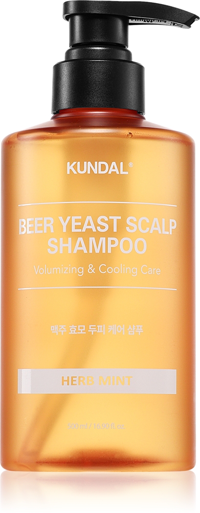

Шампунь с пивными дрожжами от выпадения волос, стимулирующий и освежающий, против выпадения волос Kundal, aromatas herb mint 500 мл