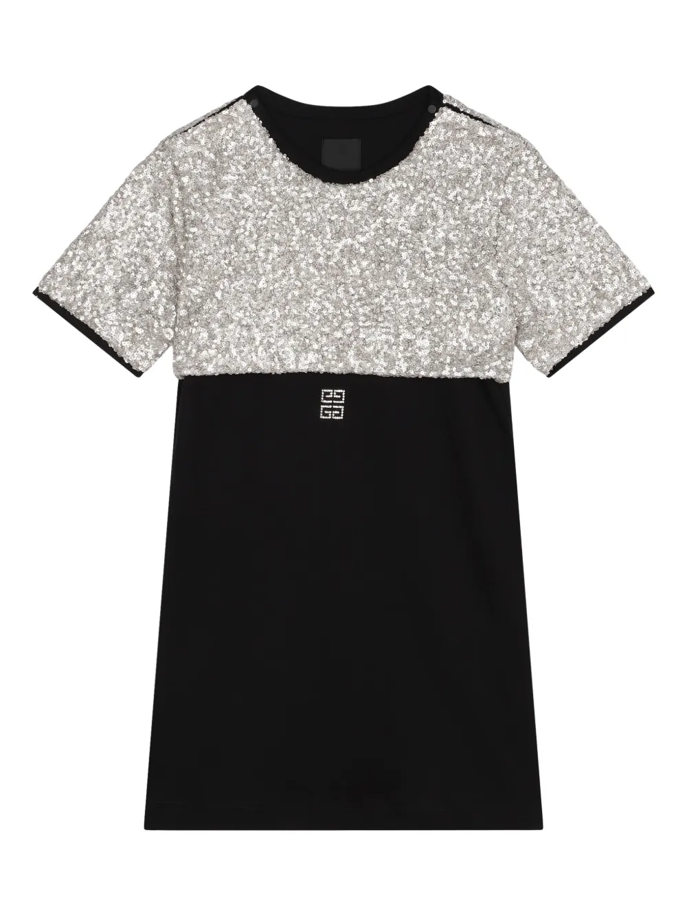 

Платье с пайетками Givenchy Kids, черный