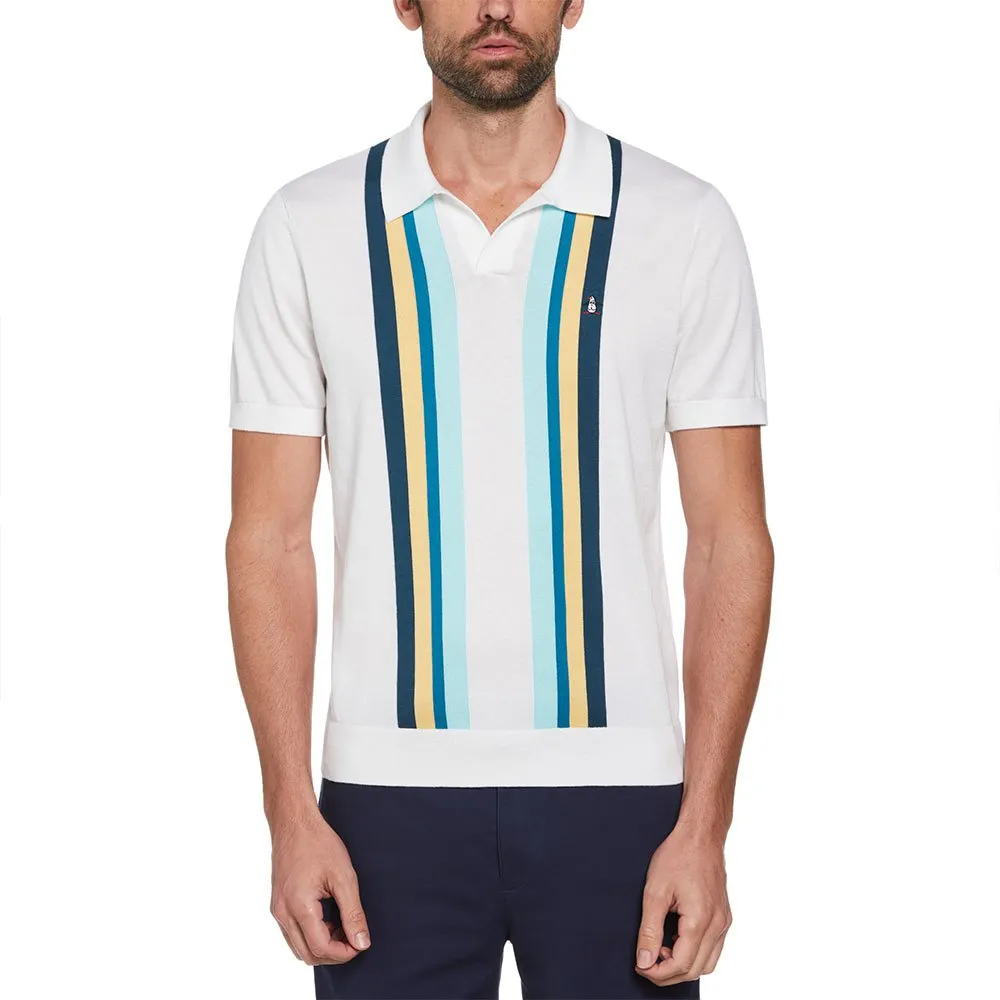

Поло Original Penguin Text Vertical Stripe, белый